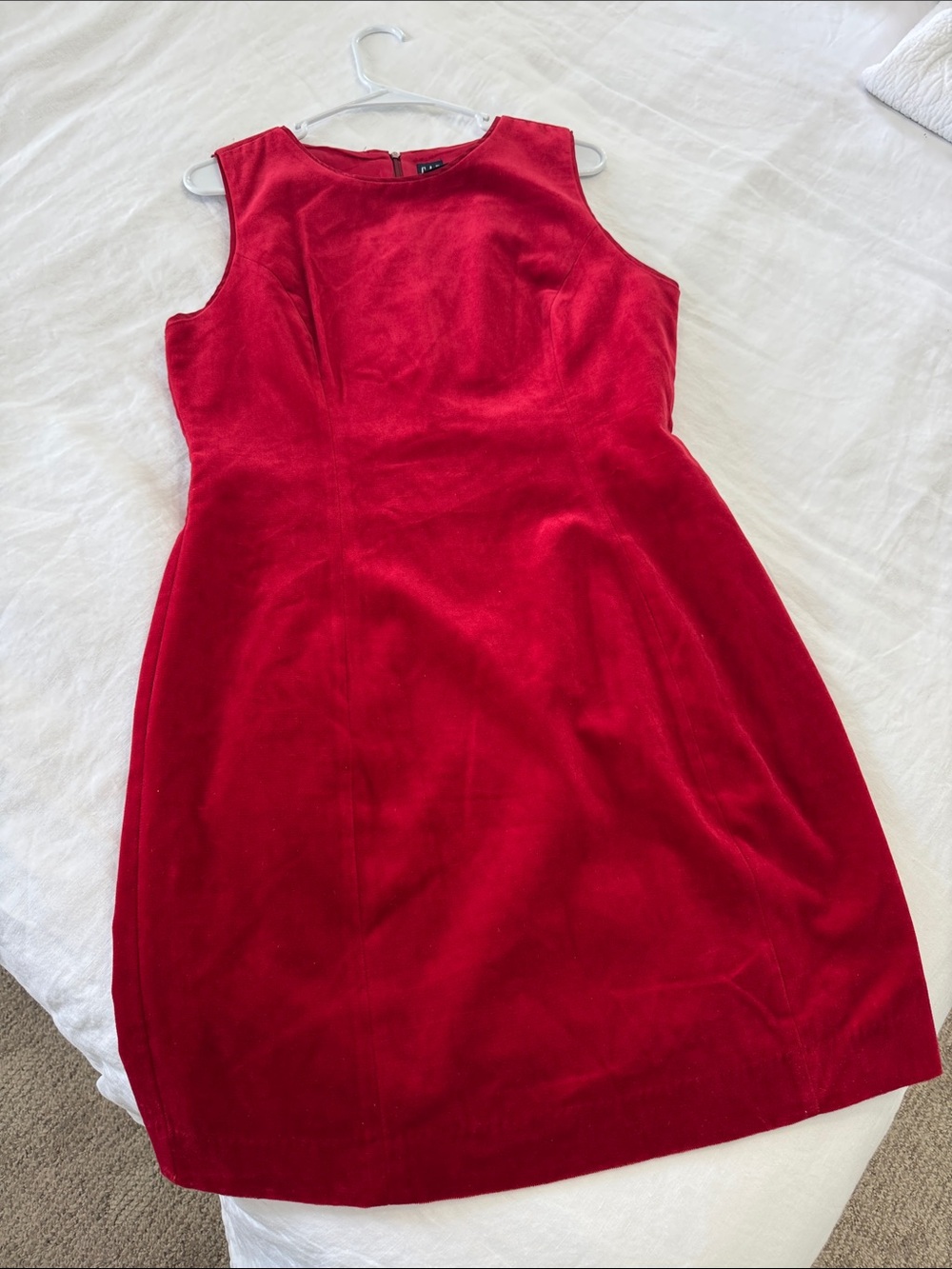 GAP Sleeveless Red Velvet Mini Dress